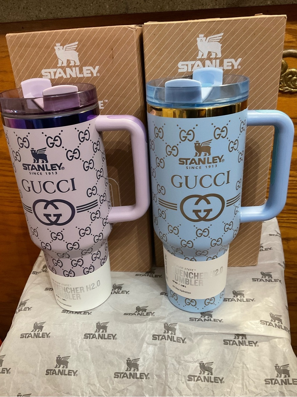 Stanley Double Tumbler Set in Purple and Light Blue